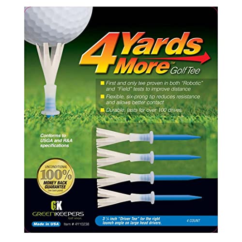 Grün Keepers Unisex Erwachsene 4 Yards More Golf Tees, Multicolor, 3 1/4" von ProActive Sports