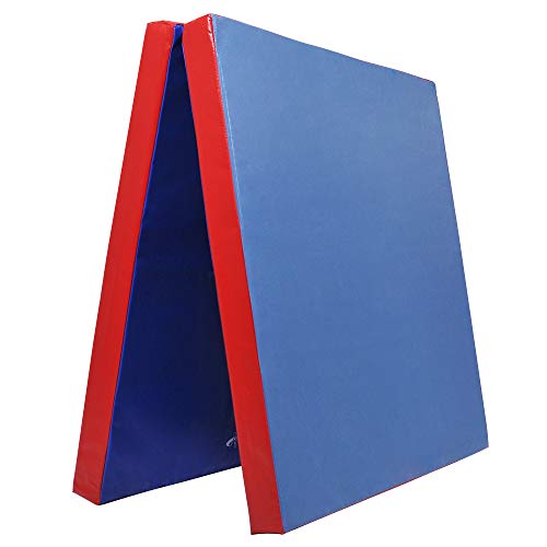 Grevinga® klappbare Turnmatte - versch. Farben & Größen - RG: 22 kg/m³ (200 x 100 x 8 cm, Blau - Rot) von Grevinga