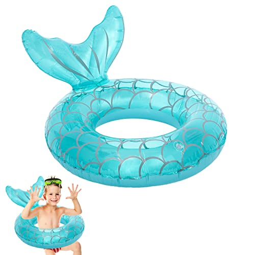 Gukasxi Aufblasbarer Schwimmring für Kinder5-9 Jahre, Meerjungfrau Schwimmring Pool Ring Aufblasbare Swimmingpool Spielsachen für Sandstrand Schwimmbad Draußen von Gukasxi