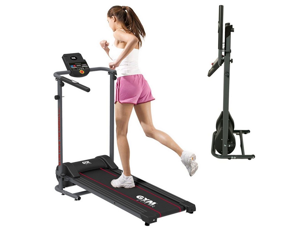 Gymform® Laufband Slim Fold Treadmill (2 Varianten 6km/h oder 12 km/h), für Zuhause, klappbar, leise, bis 120 kg, Tablethalterung, Rollen von Gymform®