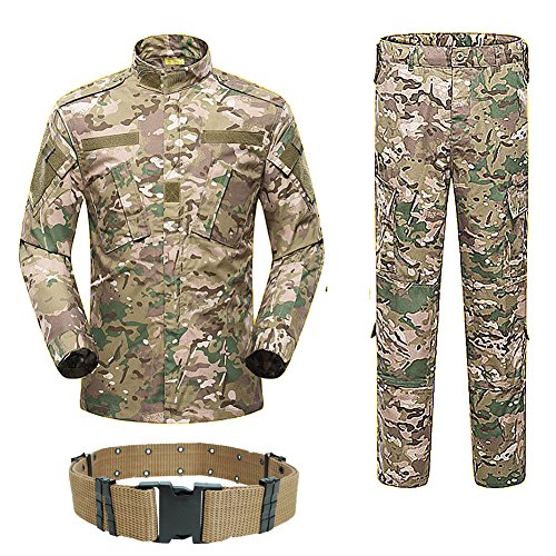 HANSTRONG GEAR H World Shopping Militärischer taktischer Herren-Jagd-Kampfanzug, BDU-Anzug, Hemd und Hose mit Gürtel von HANSTRONG GEAR