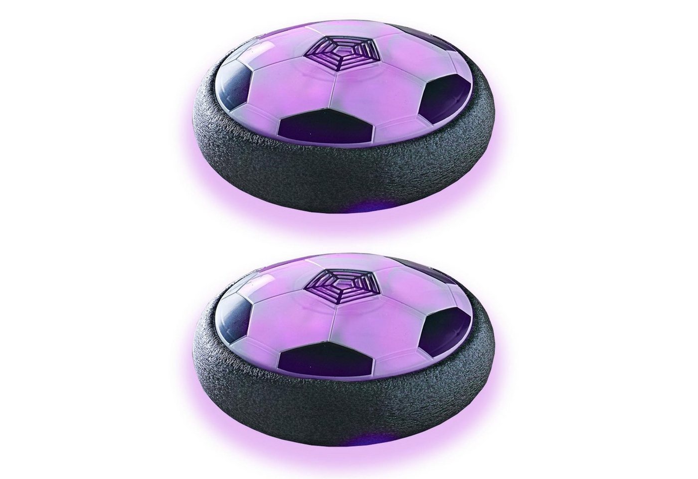 HAC24 Spielball Luftkissen Fußball Schwebender Ball Scheibe Luft Fussball, mit LED Beleuchtung Ø 21 cm von HAC24