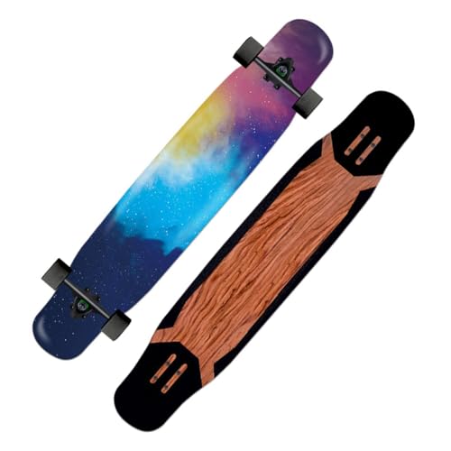 46 Zoll Longboards für Jungen Mädchen, Skateboard Longboard Anfänger für Extreme Sport Downhill Dancing, Longboard Cruiser Skateboard für Kinder Erwachsene Anfänger (Color : G) von HAQMG