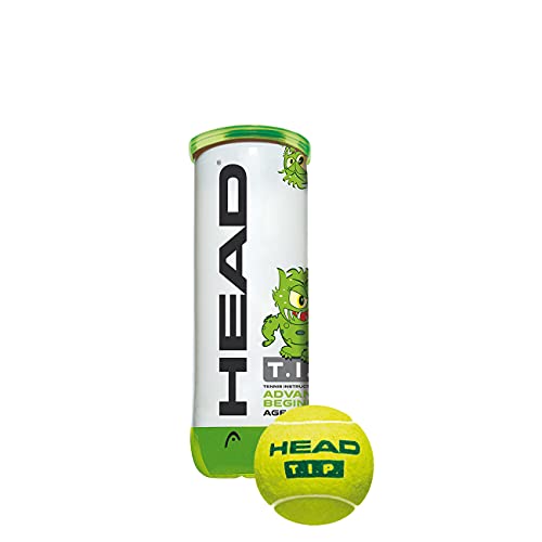 HEAD Unisex-Youth Tip grün Tennisbälle, Gelb, Einheitsgröße von HEAD