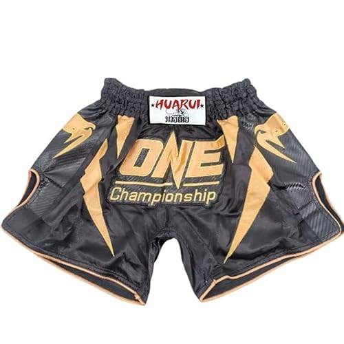 HEARTTOUCH Herren Muay Thai Fight Shorts - Premium Boxing Shorts Kurze Thaiboxhose Kickboxing Shorts für Thaiboxen, Kickbox, Boxing (Typ Q,M) von HEARTTOUCH