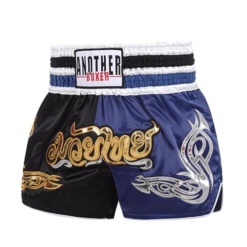 HEARTTOUCH Herren Muay Thai Fight Shorts - Premium Boxing Shorts Thaishorts Kurze Thaiboxhose Sporthose für Thaiboxen Kickboxen Boxing XS-3XL (56,XXL) von HEARTTOUCH