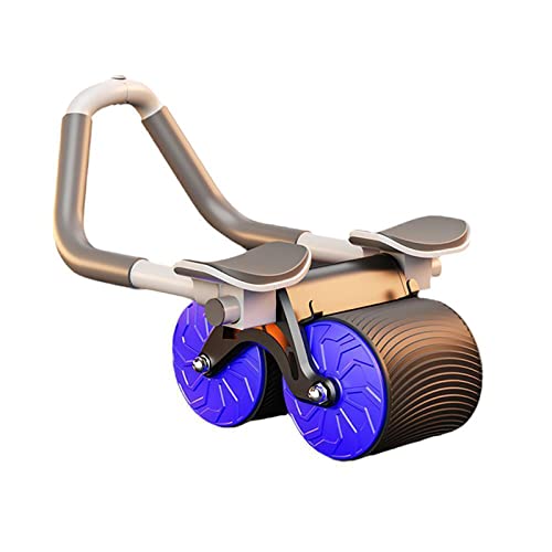 HEZHU Ab Roller Wheel Core Strength Training Automatic Spring Back Elbow Support (Blau) von HEZHU