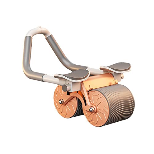 HEZHU Ab Roller Wheel Core Strength Training Automatic Spring Back Elbow Support (Orange) von HEZHU