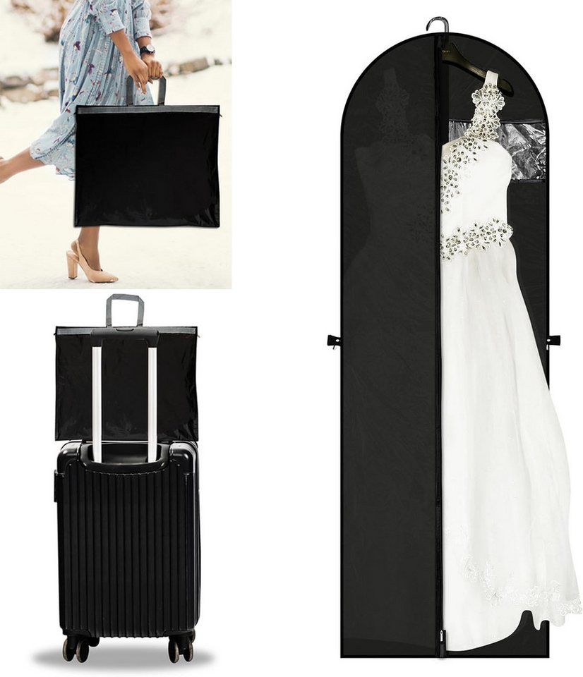 HIBNOPN Kleidersack Kleidersack 180 cm Anti-Staub für Hochzeitskleid mit reißverschluss von HIBNOPN