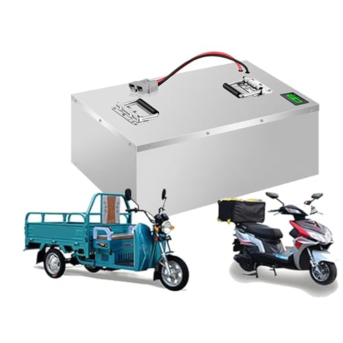 HJGHY 60V E-Bike Pedelec Lithium Ebike Batterie 60V Li-Ion Motorrad Batterie 52Ah 75Ah 100Ah 60V Lithium Batterie Pack für Fahrräder Motorrad Dreirad 0-5000W Motor,60v,75Ah von HJGHY
