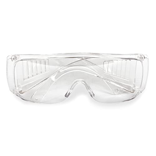 HMH 6 x Schutzbrille für Brillenträger Arbeitsschutzbrille klar Schutzbrillen für Labor Garten oder Werkstatt Sicherheitsbrille zertifiziert Universalgröße von HMH