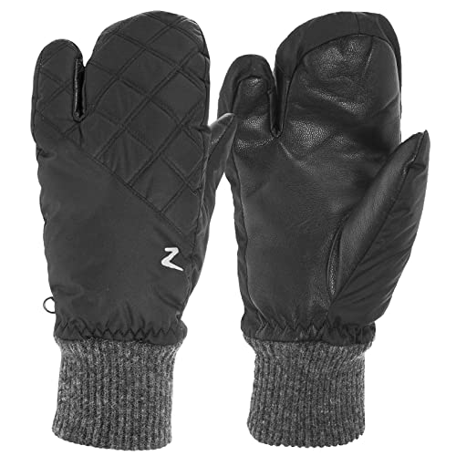 HORZE Damen Winterhandschuhe 3-Finger-Fäustling, Reiterhandschuhe Leder Winter, Schwarz, 8 von HORZE