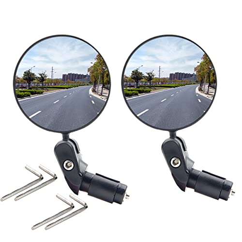 HOUSON 2 Stück Fahrradspiegel, 360° Fahrrad Rückspiegel Vestellbarer Weitwinkel für Lenkerinnendurchmesser 18-22 mm von HOUSON