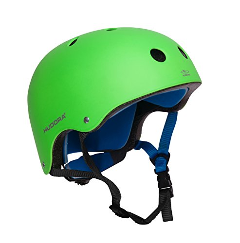 HUDORA 84108 - Skateboard-Helm, Scooter-Helm grün, Gr. 51-55, Skate Helm, Fahrrad-Helm von HUDORA