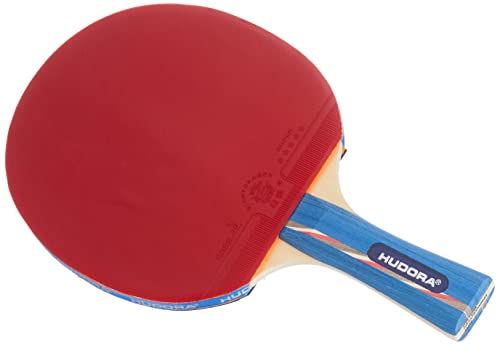 HUDORA 1 Tischtennis-Schläger New Topmaster, rot, Blattstärke 6 mm, Schwammstärke 1,8 mm von HUDORA