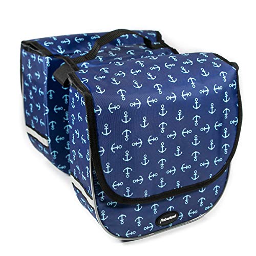 Haberland Unisex – Erwachsene Trendy Kinder-Doppeltasche, Blau/Weiß, 28 x 10 x 28 cm von Haberland