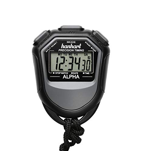 Hanhart Alpha elektronische Stoppuhr Sportuhr Uhr, Timer, Digitale Sportuhr für Sport und Freizeit von Hanhart