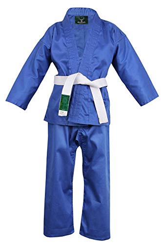Hanni-Care Judoanzug Judo Anzug Blau mit Weißen Gürtel 110-200 - BLU (130) von Hanni-Care