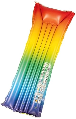 Happy People Unisex – Erwachsene Rainbow Matratze, Regenbogen, One Size von Happy People