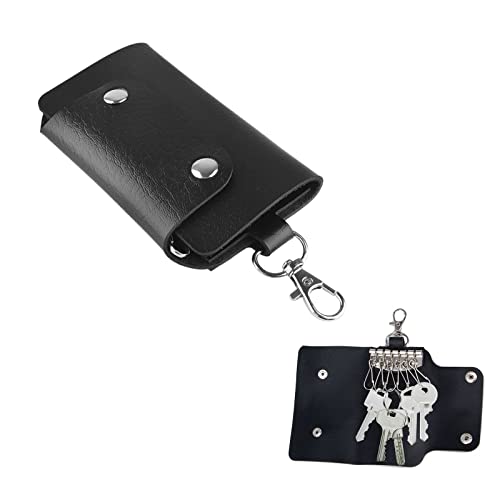 Leather Key Case, Key Wallet, Leder Schlüsseletui, Leather Key Organizer, Schlüsselbund Tasche, Kompakte Schnapp Schlüsseltasche mit 6 Schlüsselhaken, für Hausschlüssel, Briefkastenschlüssel von Helweet