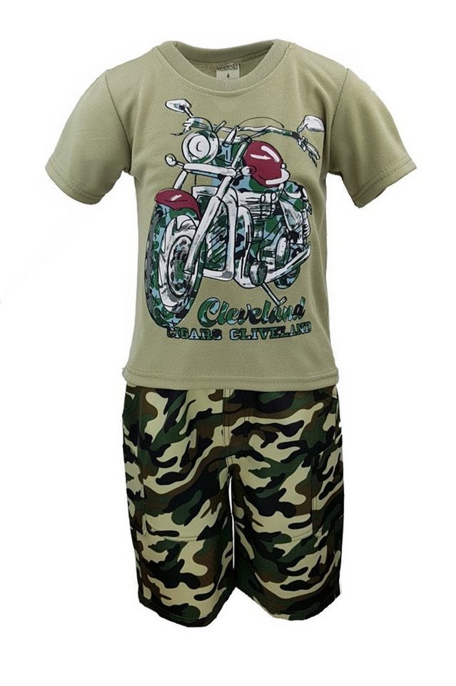 Hessis Shirt & Shorts Jungen Sport- & Freizeitset, Shirt + Hose in Camouflage js11 von Hessis