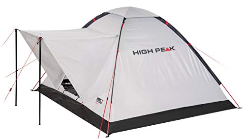 High Peak Kuppelzelt Beaver 3, Campingzelt für 3 Personen, Igluzelt mit Wetterschutz-Dach, Festivalzelt mit Wannenboden, 1500mm wasserdicht, UV 60 Sonnenschutz, Lüftung, Moskitoschutz, Freistehend von High Peak