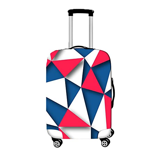 Hiseng Elastisch Kofferhülle Kofferschutzhülle Gepäck Cover Reisekoffer Hülle Koffer Schutzhülle Luggage Cover Waschbarer Kofferüberzug (Rot blau,M (22-24 Zoll)) von Hiseng