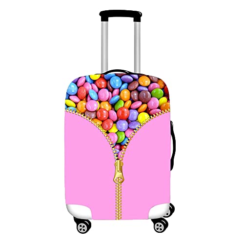 Hiseng Elastisch Reise Kofferhülle Kofferschutzhülle Koffer Schutzhülle Waschbarer Kofferüberzug mit Reißverschluss Luggage Cover für 18-32 Zoll Koffer (Rosa,XL (30-32 Zoll)) von Hiseng