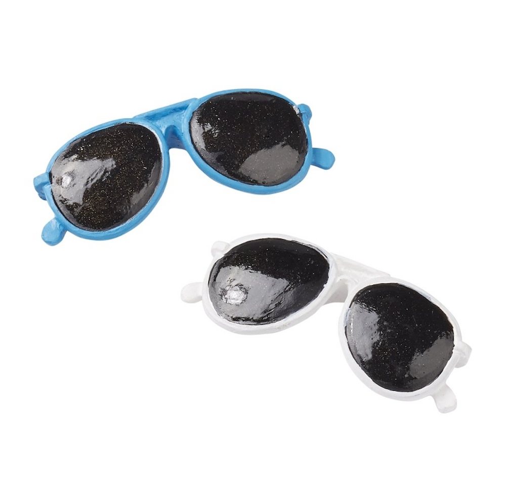 HobbyFun Dekofigur Miniatur Sonnenbrillen, ca. 3cm, 2 Stück, Dekofigu von HobbyFun