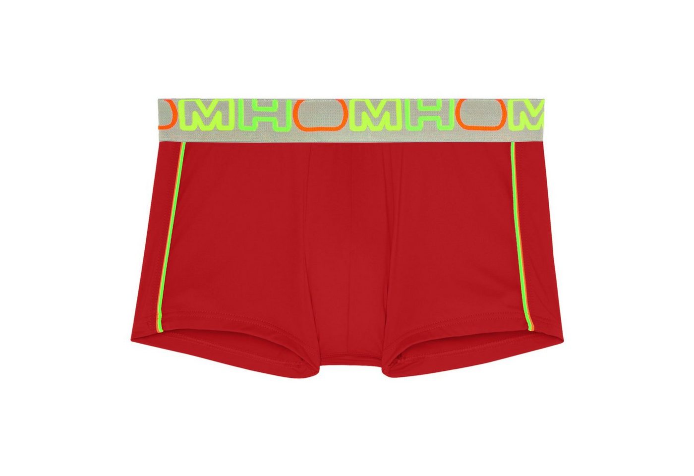Hom Boxer Training mit breitem Webgummibund und neonfarbenem Markenschriftzug von Hom