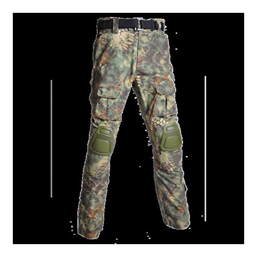Taktische Militäruniform Anzüge Camouflage Schießen Jagd Shirts Hosen mit Elbow Knieschützer CS Paintball-Kleidung eingestelltes Waistcoat (Color : Mandrake Pants, Size : XXL) von Homeilteds