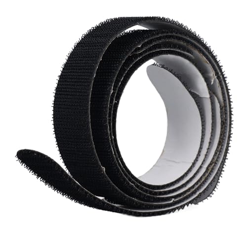 Huairdum Tennisschläger-Kopfrahmenschutzband, 3-teiliges Selbstklebendes Nylon-Schlägerschutzband, Multifunktional, Einfach zu Verwendender Klettverschluss für Tennisschläger (Black) von Huairdum