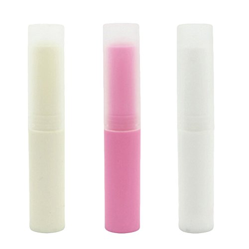 HugeStore 10 Stück 4ML Leer Lippenpflegestift Rohre Lippenbalsam Behälter mit Kappe Lippenstift-Hülsen Beige von RinTalen