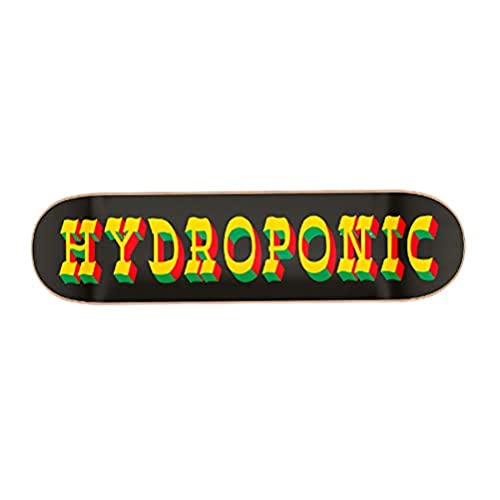 Hydroponic Unisex – Erwachsene West Skateboard Deck, Black-Rasta, 8.125" von Hydroponic