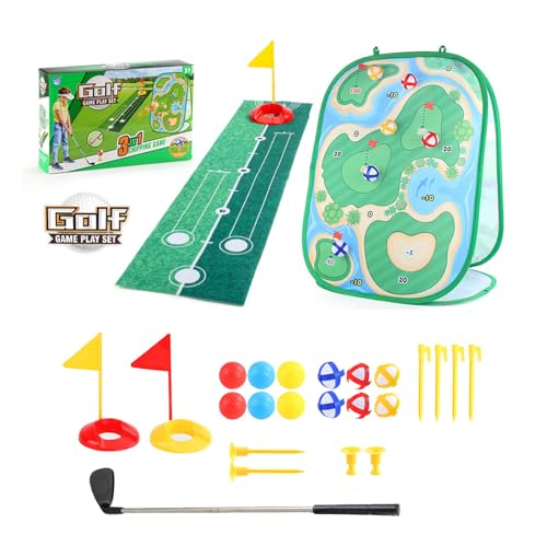 ICDKOYK Spaß Outdoor Spielzeug Golf Set Für Kinder S Aktivitäten ABS Outdoor Spiele Spielzeug Golf Set Spielzeug Werfen DREI In Einem von ICDKOYK