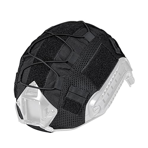 IDOGEAR Taktische Helmtasche für Schnellhelm, Multicam-Helmhülle, für Airsoft-Helm, Größe M/L, Militär, Paintball, Jagd, Schießausrüstung – 500D Nylon – ohne Kopfhörer (Black) von IDOGEAR