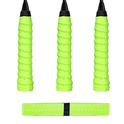 ILLUVA 3 Stück Tennisschläger Griffband Anti-Rutsch, Badminton Griffband Overgrip, Squash Ersatzschlägergriffe (Grün) von ILLUVA