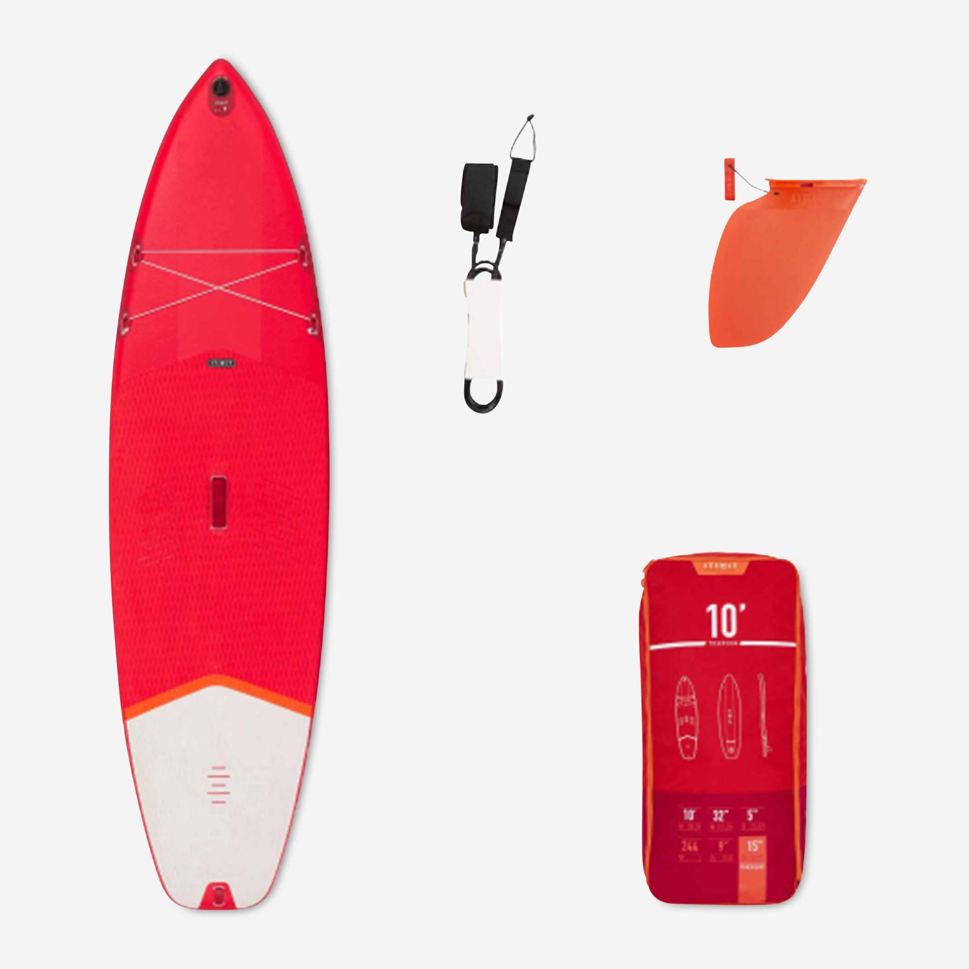 SUP-Board Stand up Paddle aufblasbar 10´- X100 Touring Einsteiger rot von ITIWIT