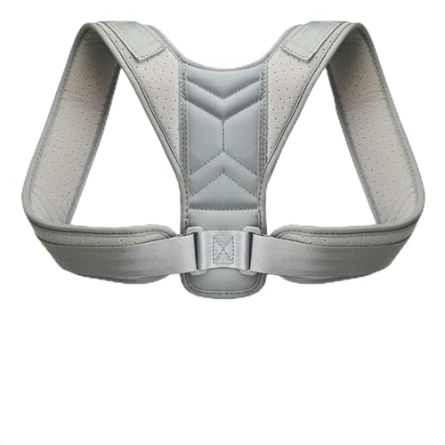 Rücken-Nacken-Unisex-Entlastungsunterstützung Korrektor-verstellbare Schulterhaltungsunterstützung Obermaterial für Schlüsselbeinschmerzen Rückenfitness- Yoga-Ausrüstung Gummi (Black, XL) von IUNSER