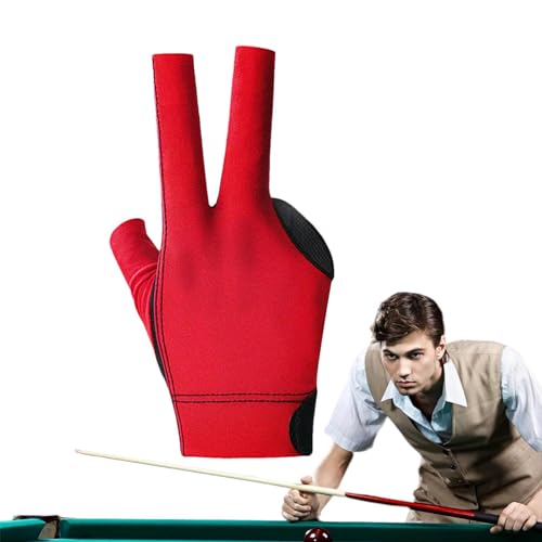 Ibuloule 3-Finger-Pool-Handschuhe, atmungsaktive Billard-Pool-Handschuhe - Sporthandschuhe im 3-Finger-Design,3-Finger-Design, hochelastische, atmungsaktive, rutschfeste Billardhandschuhe für - und von Ibuloule