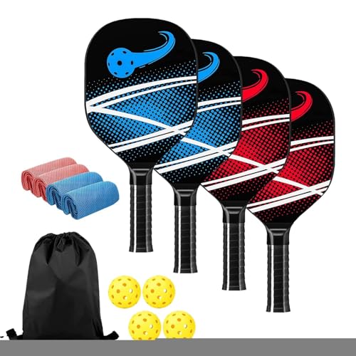Ibuloule -Schläger für Erwachsene, Sportschläger | Outdoor-Ballspiel-Paddel-Set | Leichtes Sport-Paddel aus natürlichem Pappelholz für Anfänger von Ibuloule