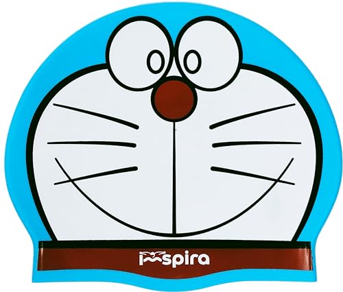 Silikonbadekappe Doraemon | Schwimmkappe | Bademütze | Badekappe | Bademütze | Badekappe | Kunst und Schwimmen von Imspira