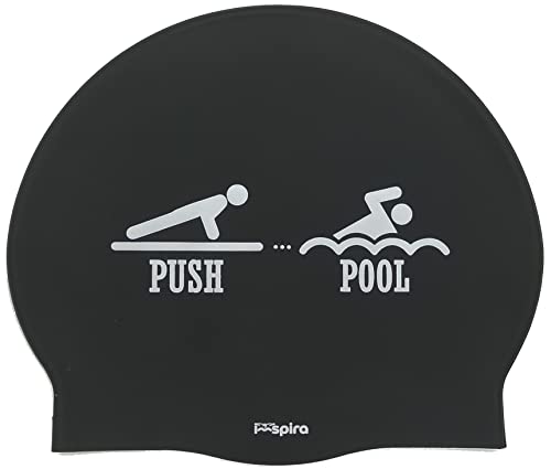 Silikonbadekappe Push and Pool | Schwimmkappe | Bademütze | Badekappe | Bademütze | Badekappe | Kunst und Schwimmen von Imspira