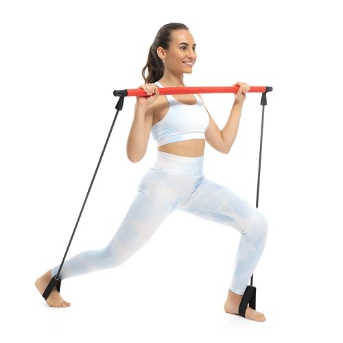 InnovaGoods® Fitnessstange mit elastischen Bändern und Übungsführer Resibar, stärkt die Muskeln und verbessert die Flexibilität, kompaktes und leichtes Design, ideal für das Fitnessstudio. von InnovaGoods