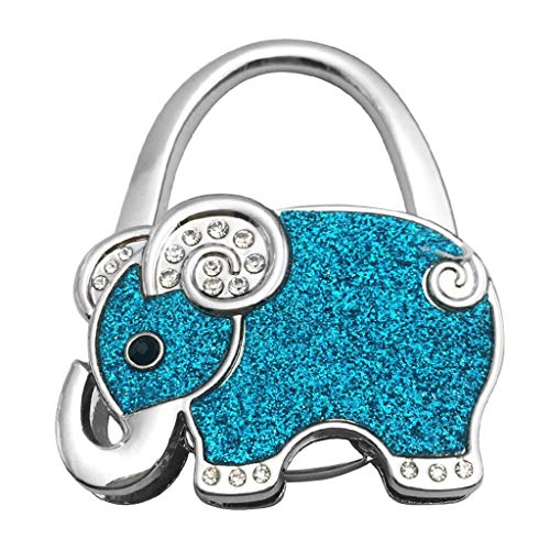 Faltbare Handtaschenhalter für Handtaschen, tragbar, faltbar, Handtaschenhalter für Damen Säureblauer Elefant von Inzopo