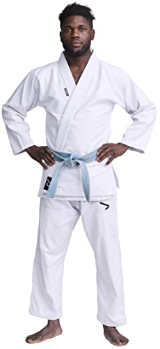 Ippon Gear BJJ GI Brazilian Jiu Jitsu Einsteiger Anzug inkl weißem Gürtel [Größe A0 I Pearl-Weave Material I 350gr/m² Stoffdichte I Reißfest] weiß von IPPONGEAR