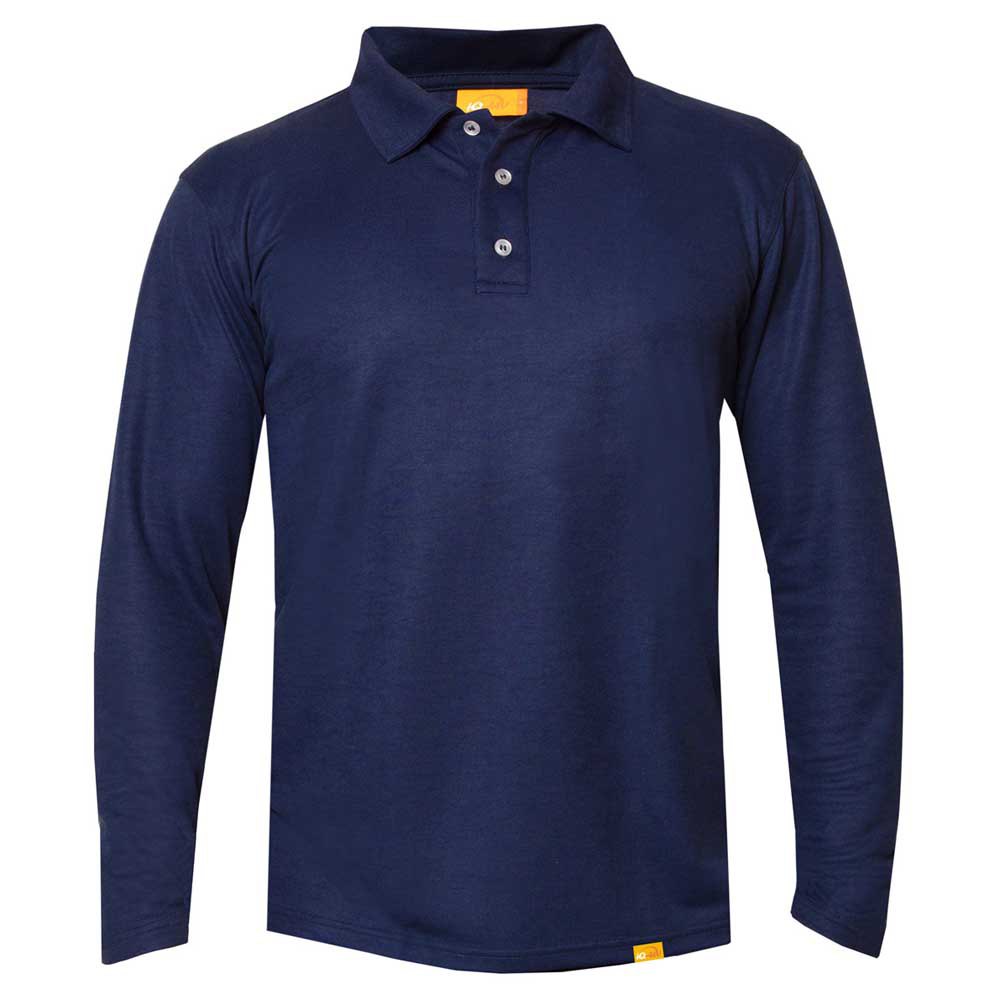 Iq-uv Uv 50+ Long Sleeve Polo Shirt Blau L von Iq-uv