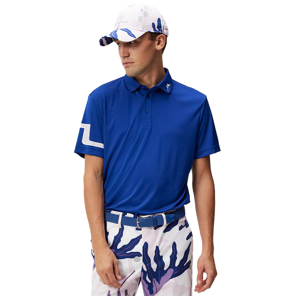 J.Lindeberg Men's Heath Golf Polo Shirt, Mens, Sodalite blue, Large | American Golf von J Lindeberg