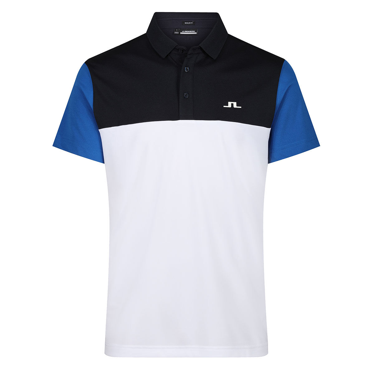 J.Lindeberg Men's Keenan Colorblock Golf Polo Shirt, Mens, White/nautical, Xxl | American Golf von J Lindeberg