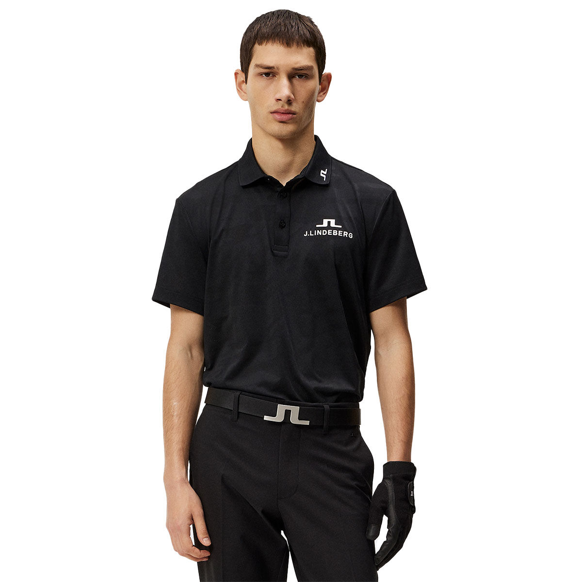 J.Lindeberg Men's Mat Tour Golf Polo Shirt, Mens, Black, Xl | American Golf von J Lindeberg
